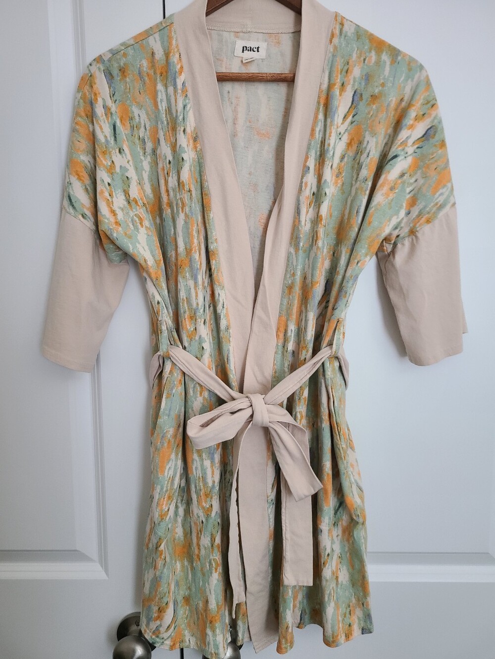 Pact Organic Cotton Staycation Short Robe Size XS/S